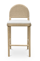 Handwoven Back Counter Stool | Novi Living Claire | Oroatrade.com
