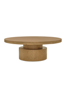 Fluted Round Oak Coffee Table | Novi Living Leigh | Oroatrade.com