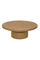 Fluted Round Oak Coffee Table | Novi Living Leigh | Oroatrade.com