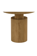 Fluted Round Oak Side Table | Novi Living Leigh | Oroatrade.com