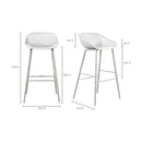 Modern European furniture - Molded Indoor/Outdoor Bar Stools (2) - www.oroa.com