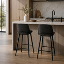 Hospitality furniture - Black Indoor/Outdoor Counter Stools (2) - www.oroatrade.com