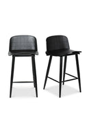 Black Indoor/Outdoor Counter Stools (2) | Novi Living Looey | Oroa.com