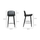 Hospitality furniture - Black Indoor/Outdoor Counter Stools (2) - www.oroatrade.com
