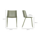 Hospitality furniture - Green Outdoor Dining Chairs (2) - www.oroatrade.com