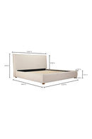 Hospitality furniture - Beige Linen Blend Bed - www.oroatrade.com