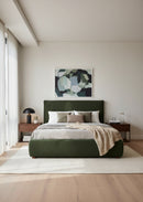 Hospitality furniture - Green Linen Blend King Bed - www.oroatrade.com