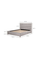 Hospitality furniture - Tufted Gray King Bed - www.oroatrade.com