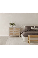Hospitality furniture - Beige Velvet Queen Bed - www.oroatrade.com