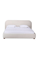 Hospitality furniture - Beige Velvet Queen Bed - www.oroatrade.com