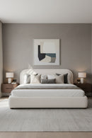 Hospitality furniture - Cream Velvet King Bed - www.oroatrade.com