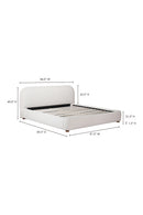 Hospitality furniture - Cream Velvet King Bed - www.oroatrade.com