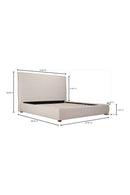 Hospitality furniture - Beige Linen Blend Bed - www.oroatrade.com
