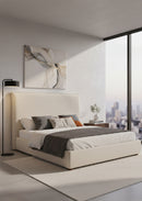 Hospitality furniture - Beige Linen Blend Bed - www.oroatrade.com