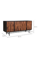 Contract furniture - Reeded Wood 4-Door Sideboard - www.oroatrade.com