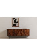 Contract furniture - Reeded Wood 4-Door Sideboard - www.oroatrade.com