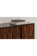 Contract furniture - Reeded Wood 4-Door Sideboard - www.oroatrade.com