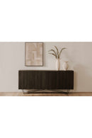 Contract furniture - Dark Mango Wood 4-Door Sideboard - www.oroatrade.com