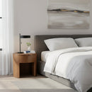 Oak Round 1-Drawer Nightstand | Novi Living Theo