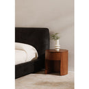 Oak Round 1-Drawer Nightstand | Novi Living Theo