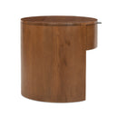 Oak Round 1-Drawer Nightstand | Novi Living Theo