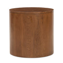 Oak Round 1-Drawer Nightstand | Novi Living Theo