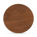 Oak Round 1-Drawer Nightstand | Novi Living Theo