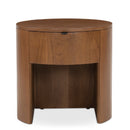 Oak Round 1-Drawer Nightstand | Novi Living Theo