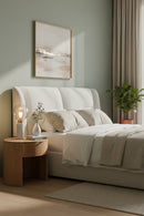 Contract furniture - Oak Round 1-Drawer Nightstand - www.oroatrade.com