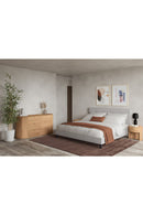 Contract furniture - Oak Round 1-Drawer Nightstand - www.oroatrade.com