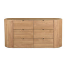 Natural Oak 6-Drawer Dresser | Novi Living Theo