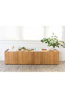 Contract furniture - Natural Oak 4-Door Media Cabinet - www.oroatrade.com