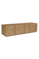Contract furniture - Natural Oak 4-Door Media Cabinet - www.oroatrade.com