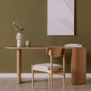 Natural Oak 3-Open Shelf Desk | Novi Living Theo