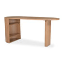 Natural Oak 3-Open Shelf Desk | Novi Living Theo