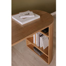 Natural Oak 3-Open Shelf Desk | Novi Living Theo