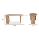 Natural Oak 3-Open Shelf Desk | Novi Living Theo