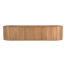 Natural Oak 3-Door Media Bench | Novi Living Theo