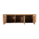 Natural Oak 3-Door Media Bench | Novi Living Theo