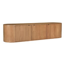 Natural Oak 3-Door Media Bench | Novi Living Theo