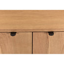 Natural Oak 3-Door Media Bench | Novi Living Theo