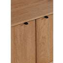 Natural Oak 3-Door Media Bench | Novi Living Theo