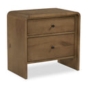 2-Drawer Solid Oak Nightstand | Novi Living Riley