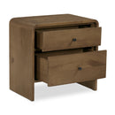 2-Drawer Solid Oak Nightstand | Novi Living Riley