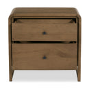 2-Drawer Solid Oak Nightstand | Novi Living Riley