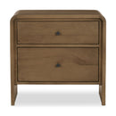 2-Drawer Solid Oak Nightstand | Novi Living Riley