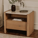 Marble Top Oak Nightstand | Novi Living Lane