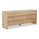 Marble Top Oak 6-Drawer Dresser | Novi Living Lane