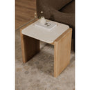 Oak-Framed Marble Side Table | Novi Living Lane
