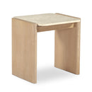 Oak-Framed Marble Side Table | Novi Living Lane
